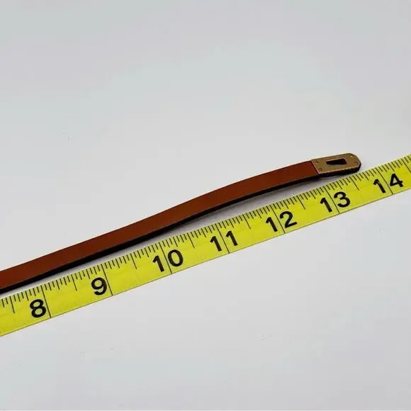 Hermes Mini Kelly Double Tour Brown Calfskin Leather Rose Gold Plated Bracelet - Picture 10 of 11